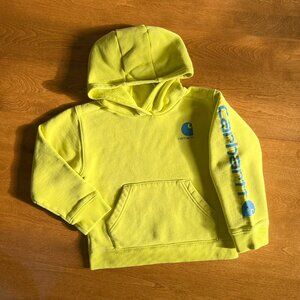 Carhartt high-visibility yellow logo hoodie 5